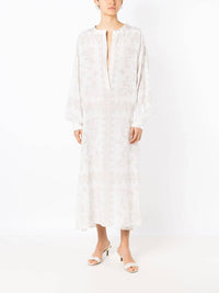 Valentino - Geometric Print Silk Cotton Dress