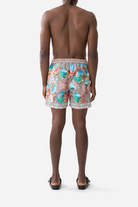 Camilla - Elastic Waist Mid Length Boardshorts