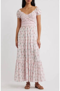 Loveshackfancy - Amandla Floral Smock Bodice Cotton Maxi Dress