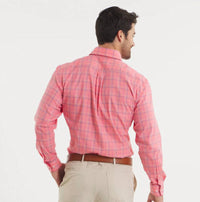 Southern Marsh Chatham Lines Performance Dress Shirt in coral slate - men's shirt - alternate view