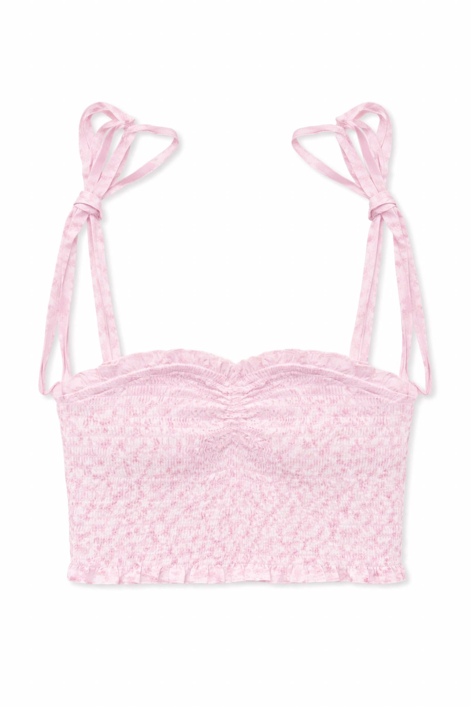 Katie J NYC Girl's Cher Top in pink mini toile - kids' blouse