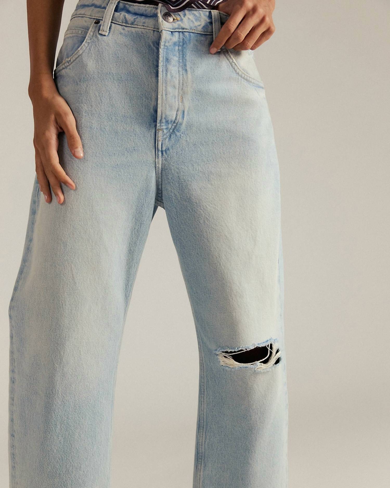 Free People - Deep Trance Dropped Boyfriend Jeans