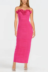One33 Social - Mia Strapless Ruffled Gown