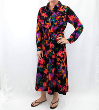 Jodifl - Abstract Paint Print Maxi Dress