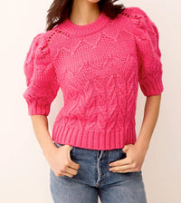 Marie Oliver Vayda Top in party pink - women's long sleeve top