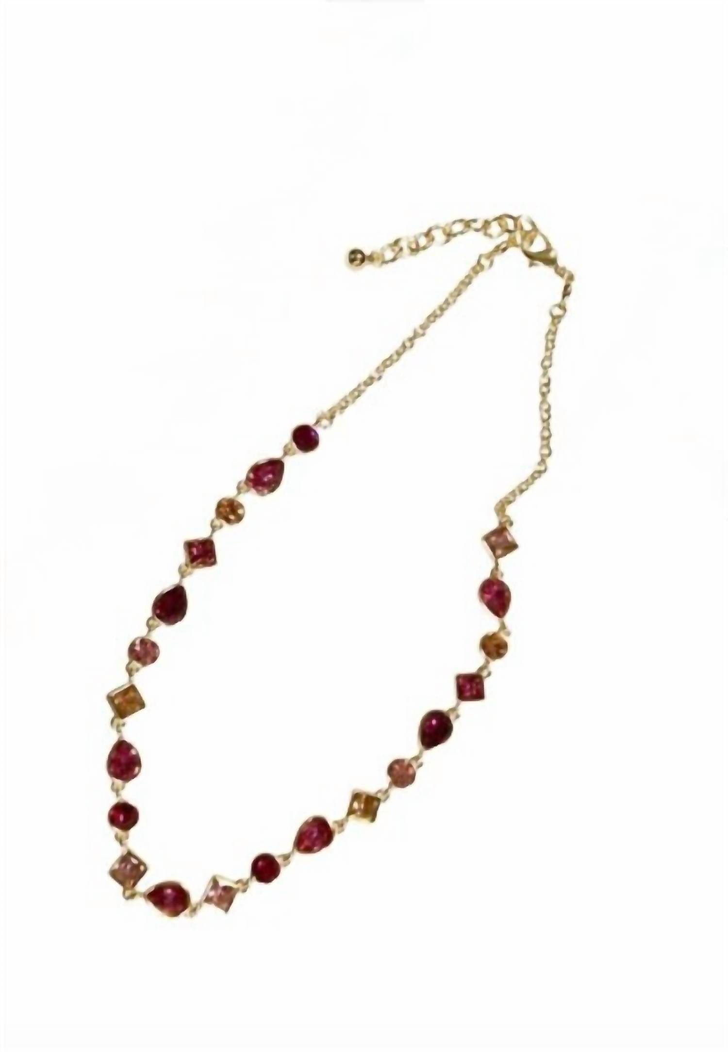 Accessories To Go - Women's Gemstone Glow Layering Necklace