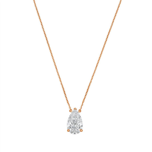 Diana M Jewels - 1.00 Ct Lab-grown Diamond Pear-cut East–west Pendant Necklace