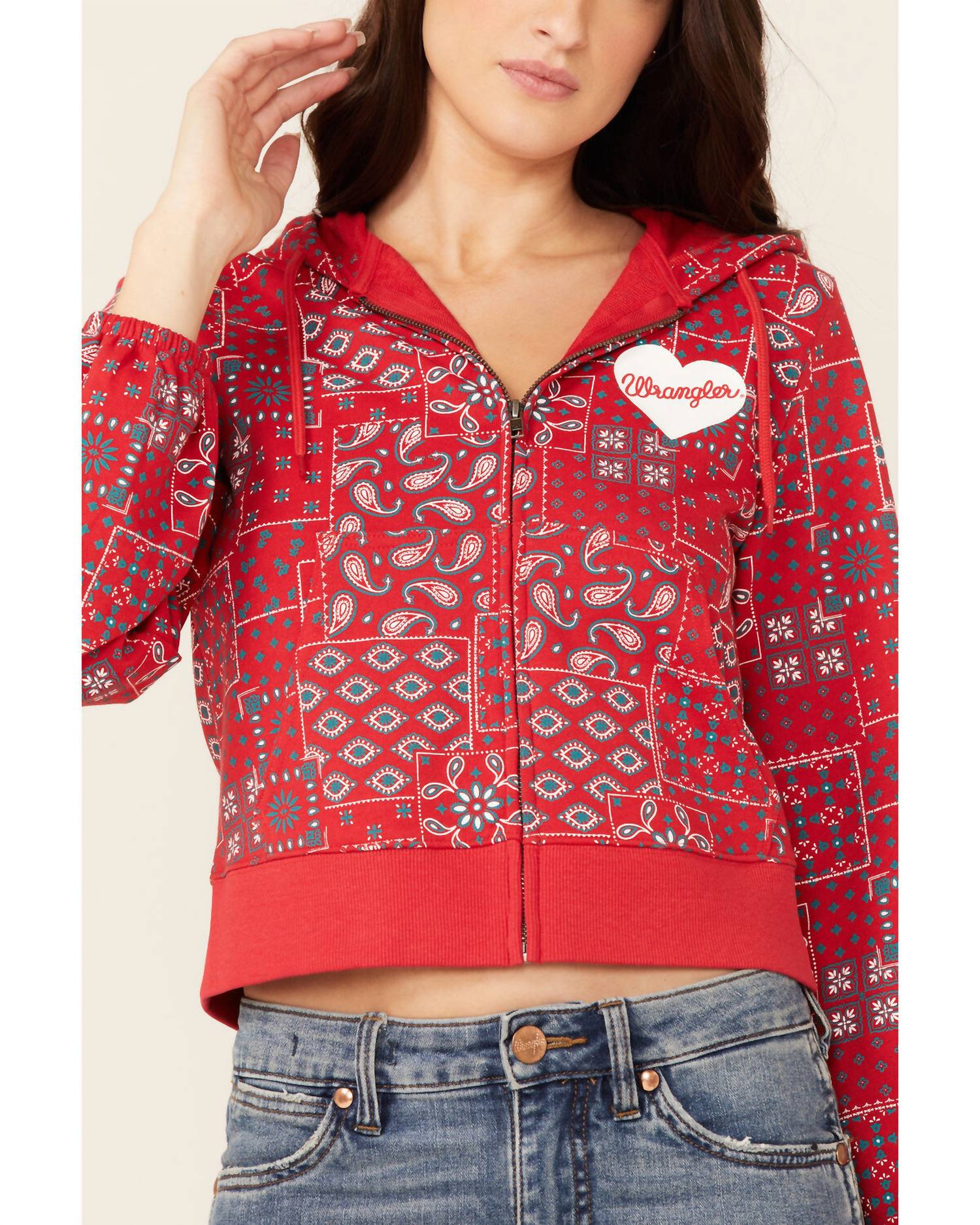 Wrangler - Bandana Zip Up Hoodie