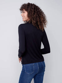 Charlie B - Mock Neck Long Sleeve Top