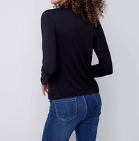 Charlie B - Mock Neck Long Sleeve Top