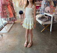 Theme - Lola Garden Rose Smocked Satin Ruffle Dress