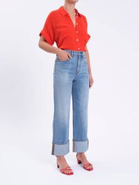 DAZE Eastside High Rise Loose Jean in be mine vintage - women's jeans - detail view