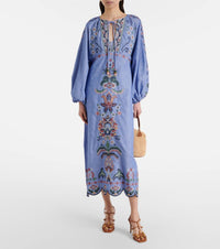 Farm Rio - Garden Tapestry Embroidery Midi Dress