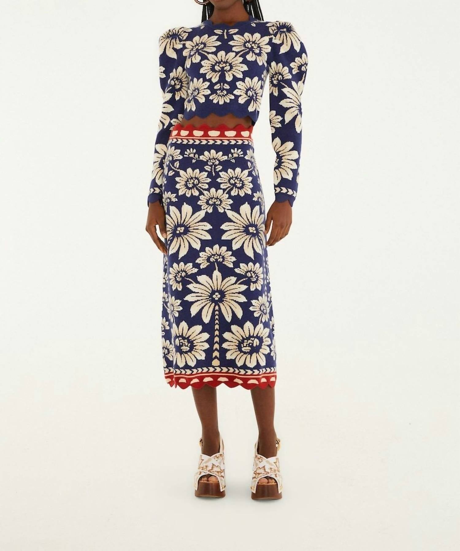Farm Rio - Knit Midi Skirt
