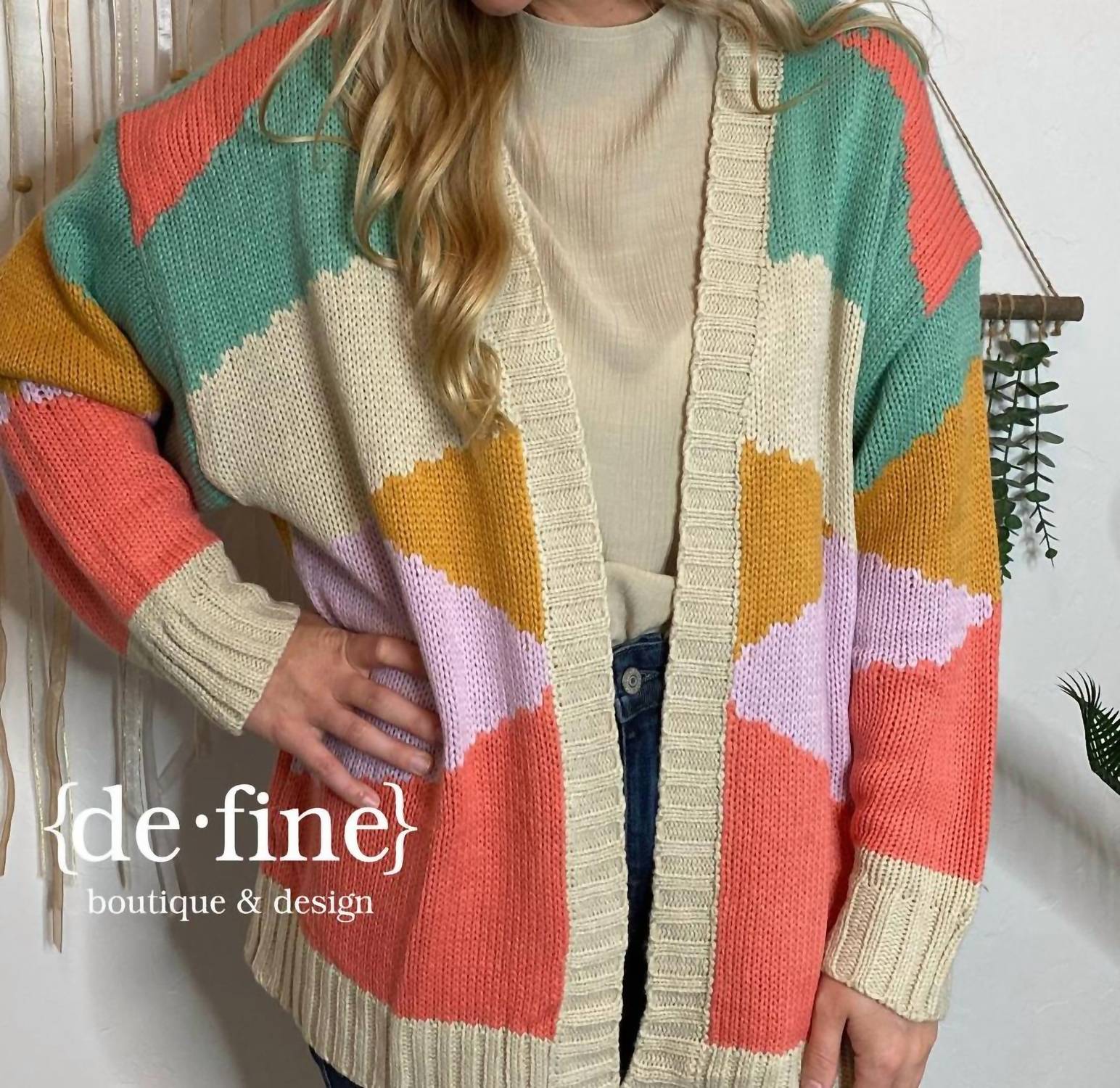 Easel - Prism Long Cardigan