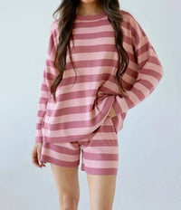 Lovlov - Amore Striped Knit Lounge Set