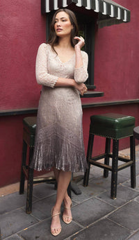 Komarov - Lace Three-quarter Sleeve Dress