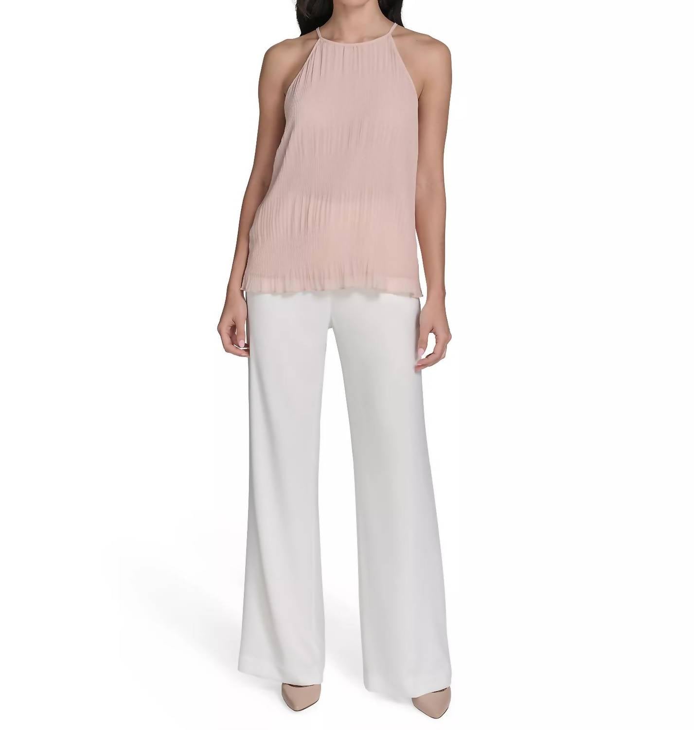 Calvin Klein - Pleated Chiffon Halter Top