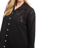Karen Kane - Long Sleeve Cutout Embroidery Shirt