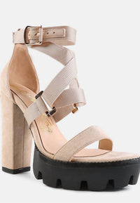 London Rag - Women's Fresh Daisy Harness Straps Block Heel Sandals