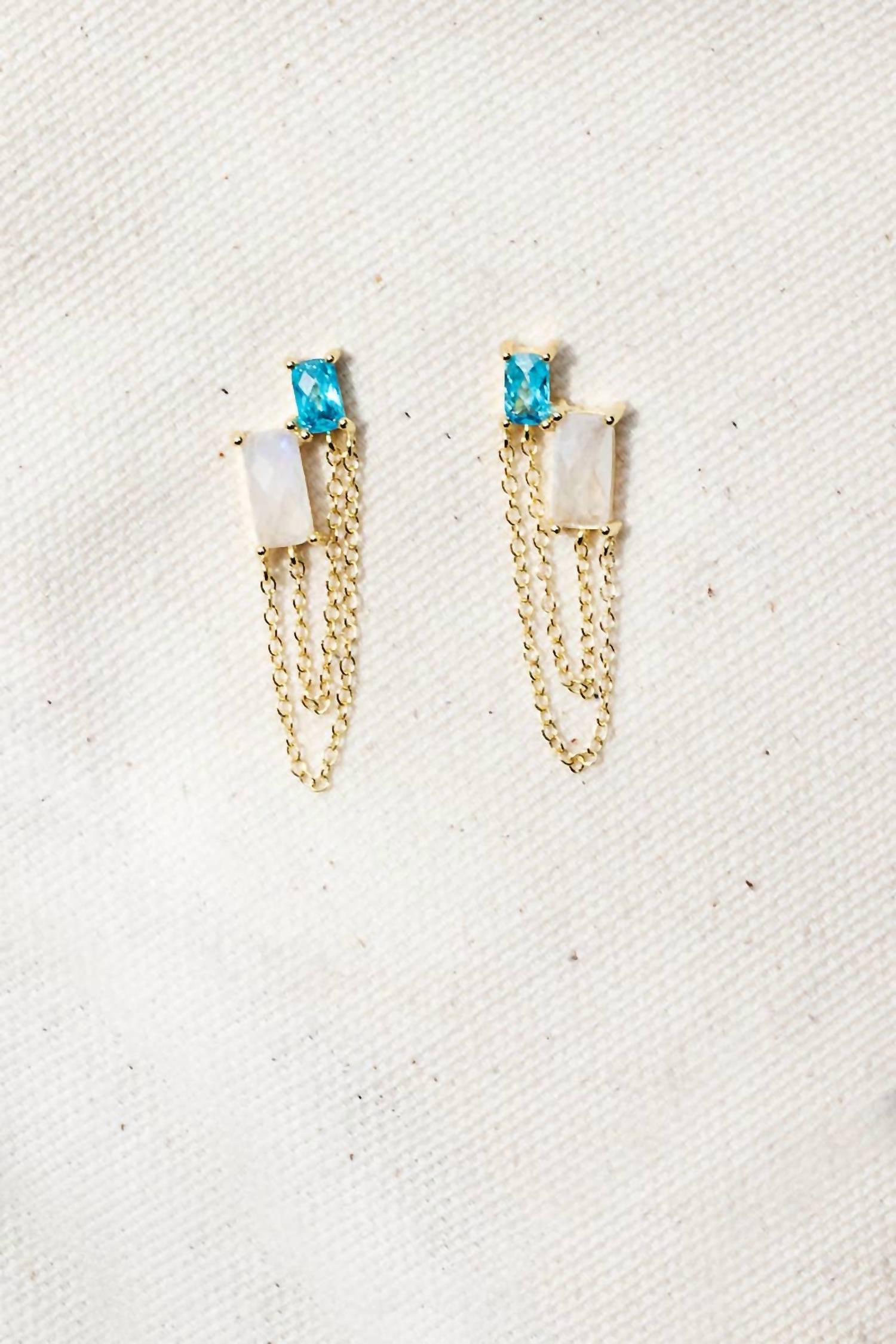 Native Gem - Women's Bestie Baguette Earrings