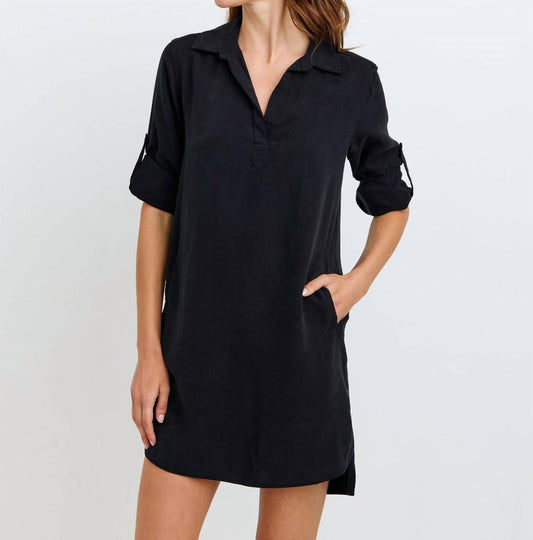 Bella Dahl - Long Sleeve A-Line Shirt Dress