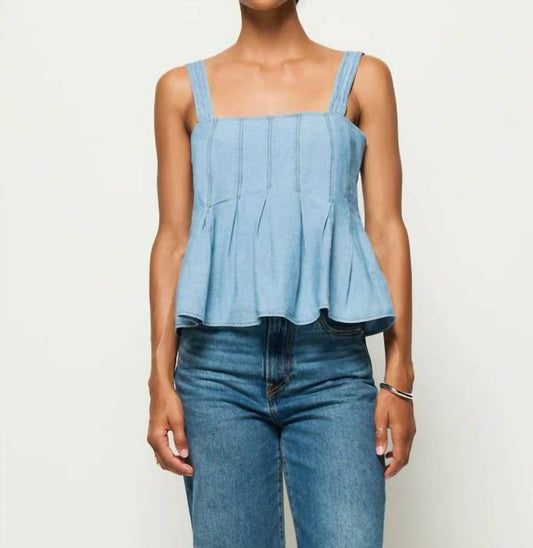 Nation Ltd - Dove Pleated Tank Top