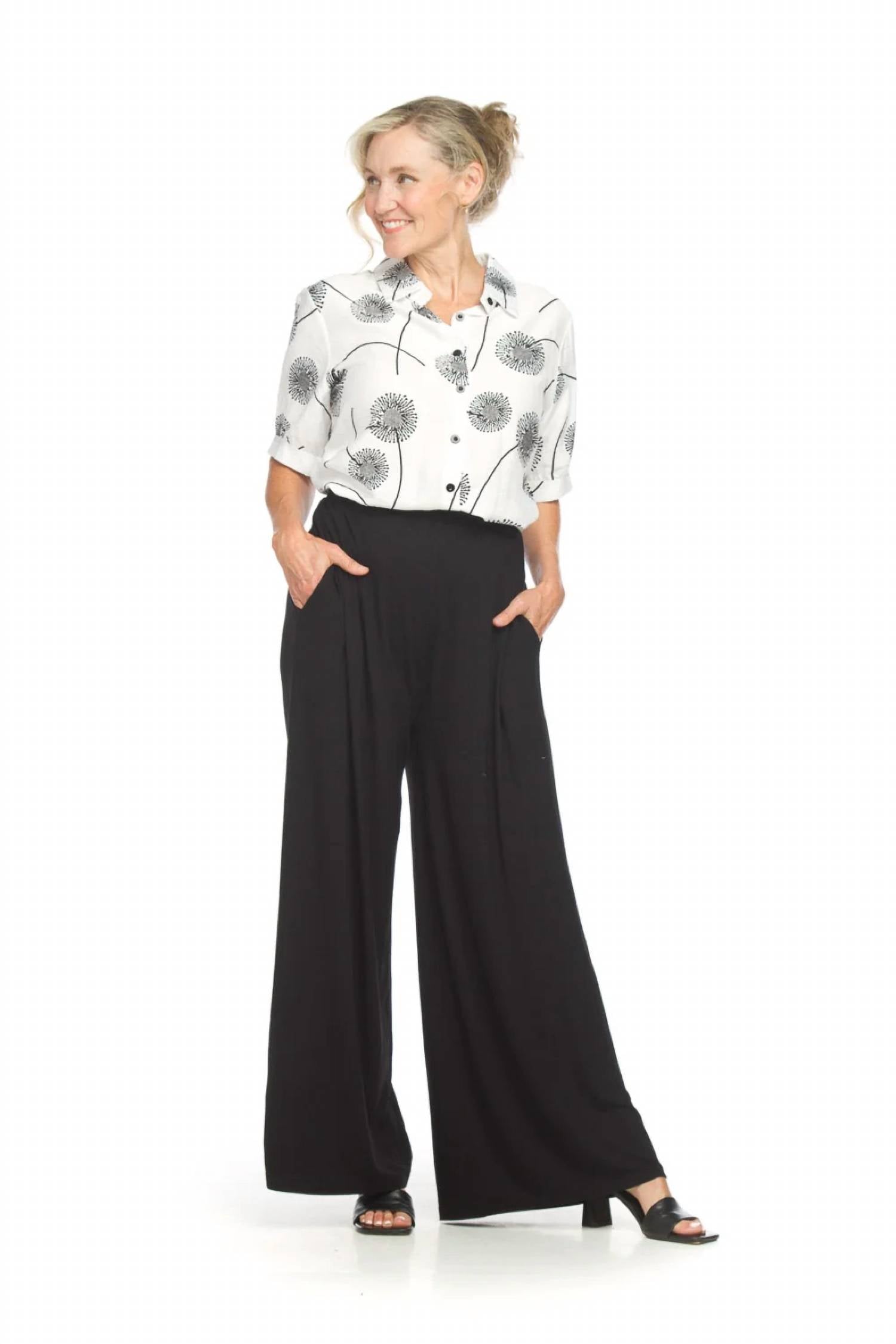 Papillon - Dandalion Print Button Front Top