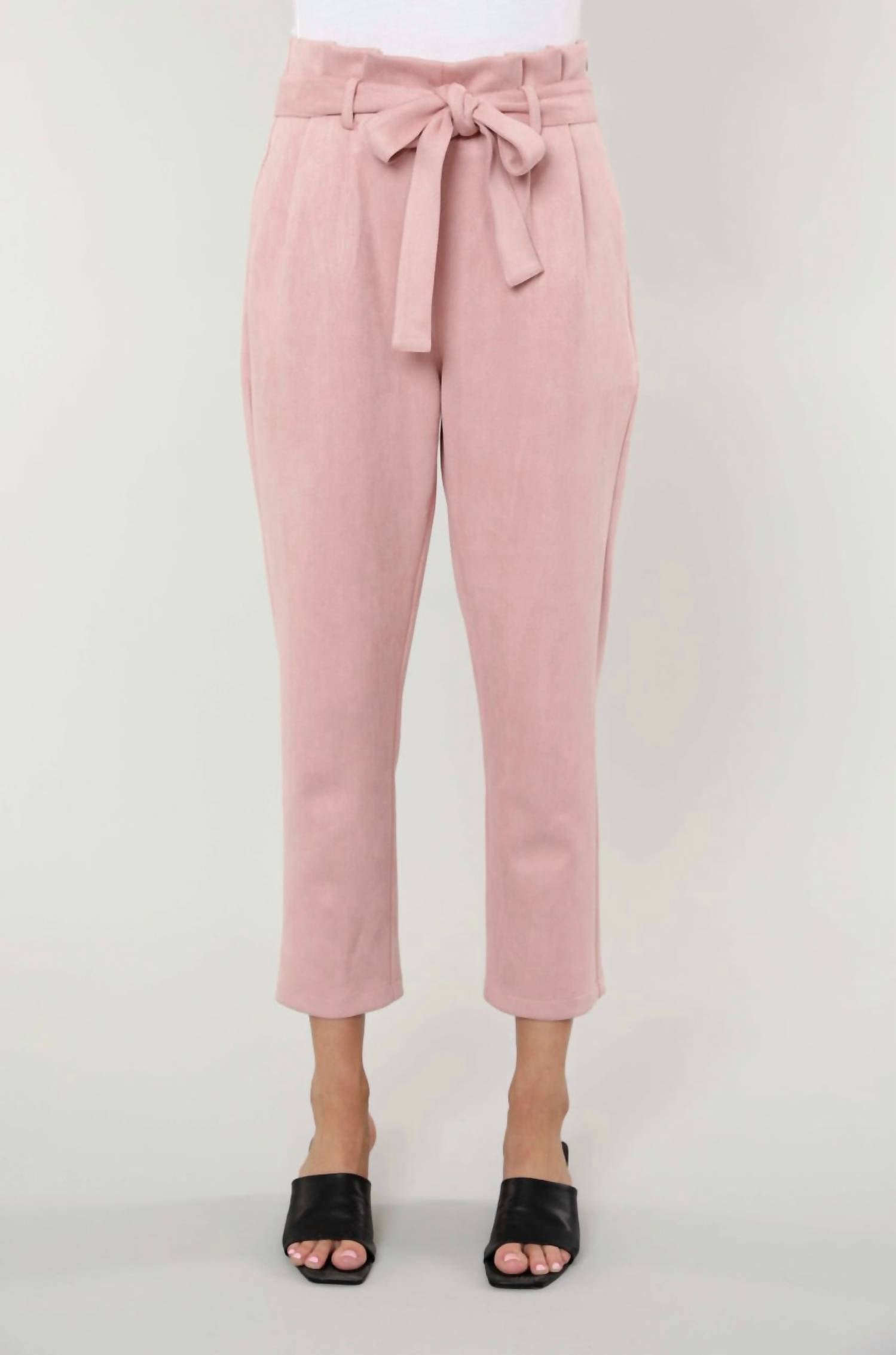 Dolce Cabo - Uptown Suede Paper Bag Pants