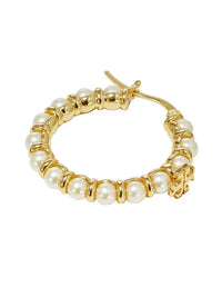 Tory Burch - Kira Pearl Hoop Earrings