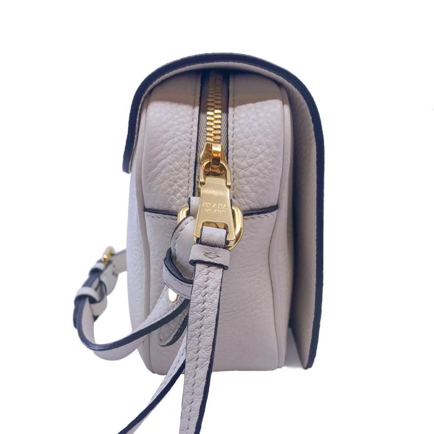 Prada - Women's Vitello Phenix Leather Flap Crossbody Bag
