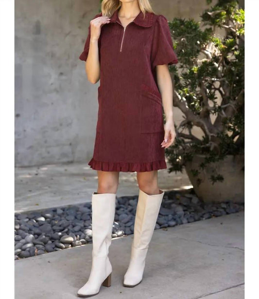 Voy - Raquel Ruffle Pocket Detail Mini Dress