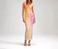 Self-Portrait - Women's Printed Mesh Rhinestone Midi Dress