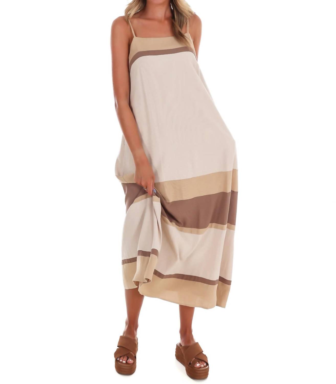 Mustard Seed - Desert Breeze Colorblock Maxi Dress