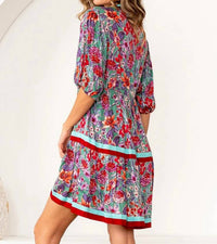 Sew In Love - Tiered Mini Dress With Puff Sleeves
