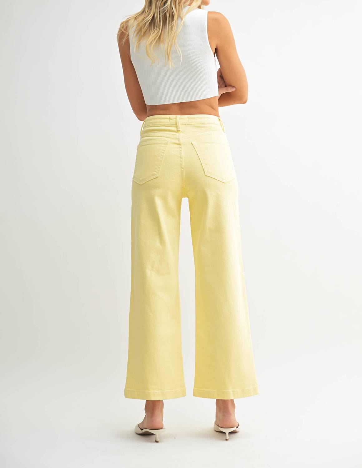 Just Black Denim - Patch Pocket Wide Leg Pants