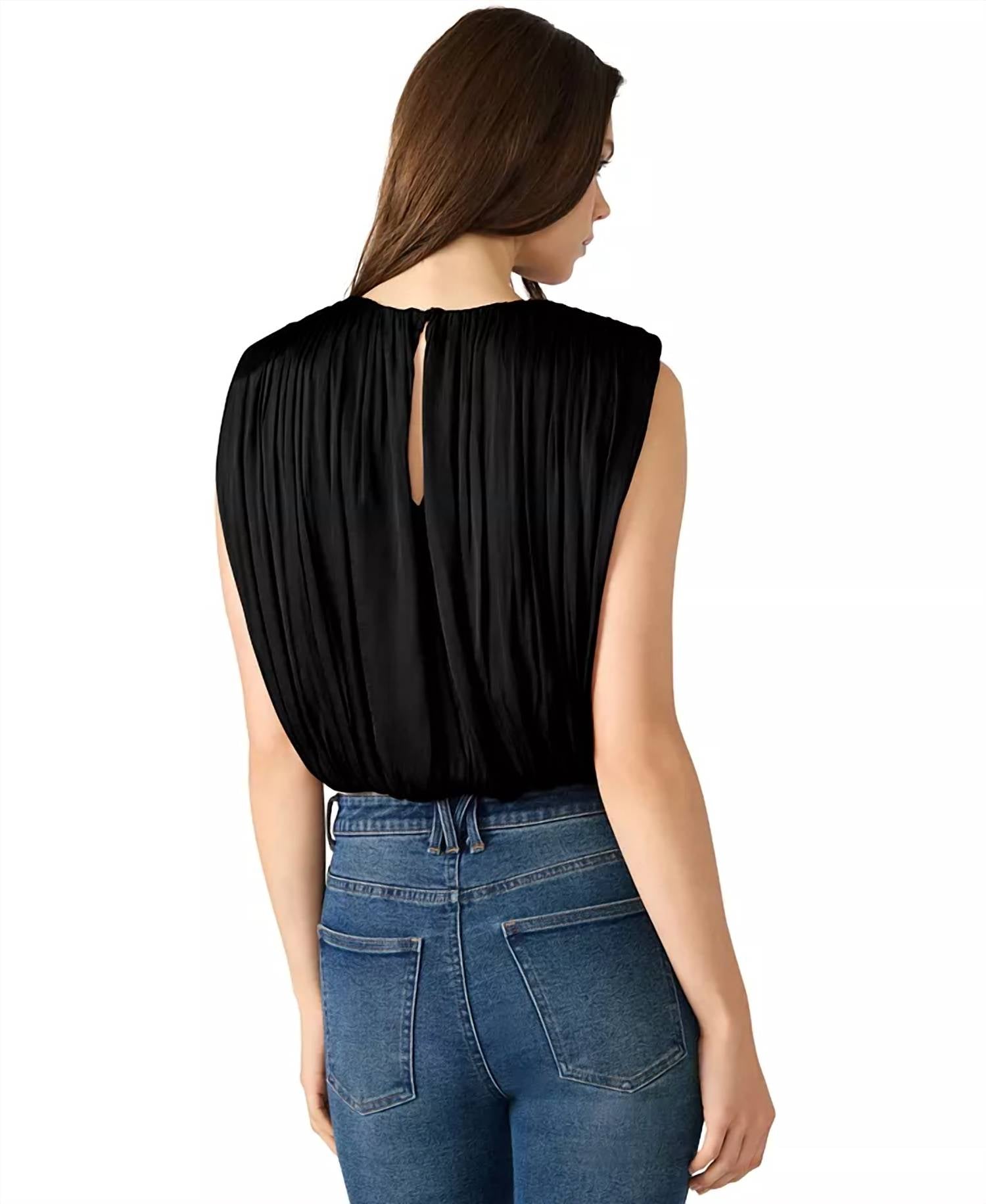 STEVE MADDEN Milana Top in black - women's shirt - alternate view