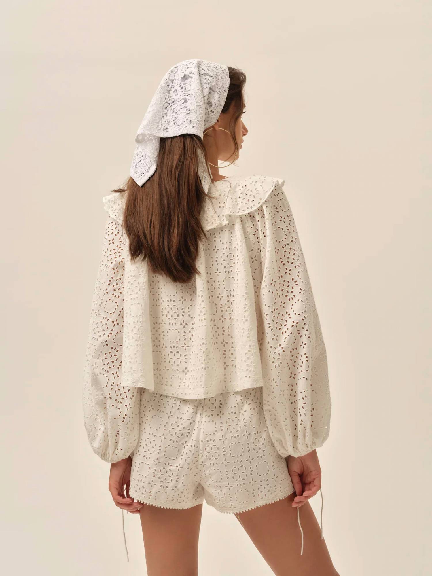 For Love & Lemons - Willa Eyelet Scoop Neck Top