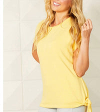 French Kyss - Side-Tie Crew Neck Top