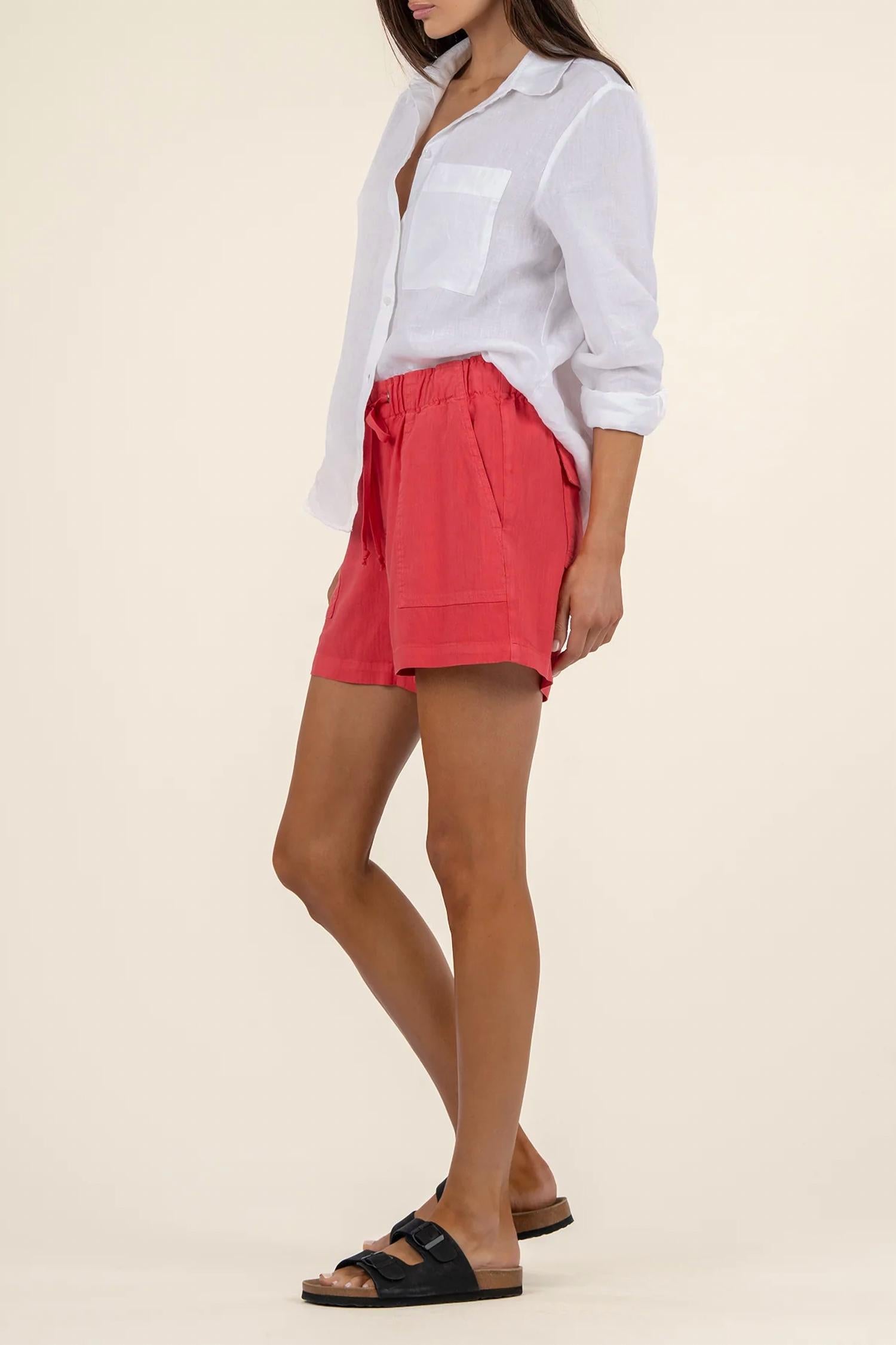 Kut From The Kloth - Katana High Rise Linen Drawstring Short