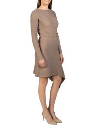 Love Token - Asymmetrical Knit Sweater Dress