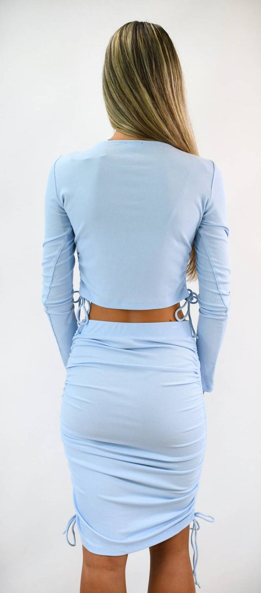 Sky To Moon - Her Blue Sky Maxi Skirt Set