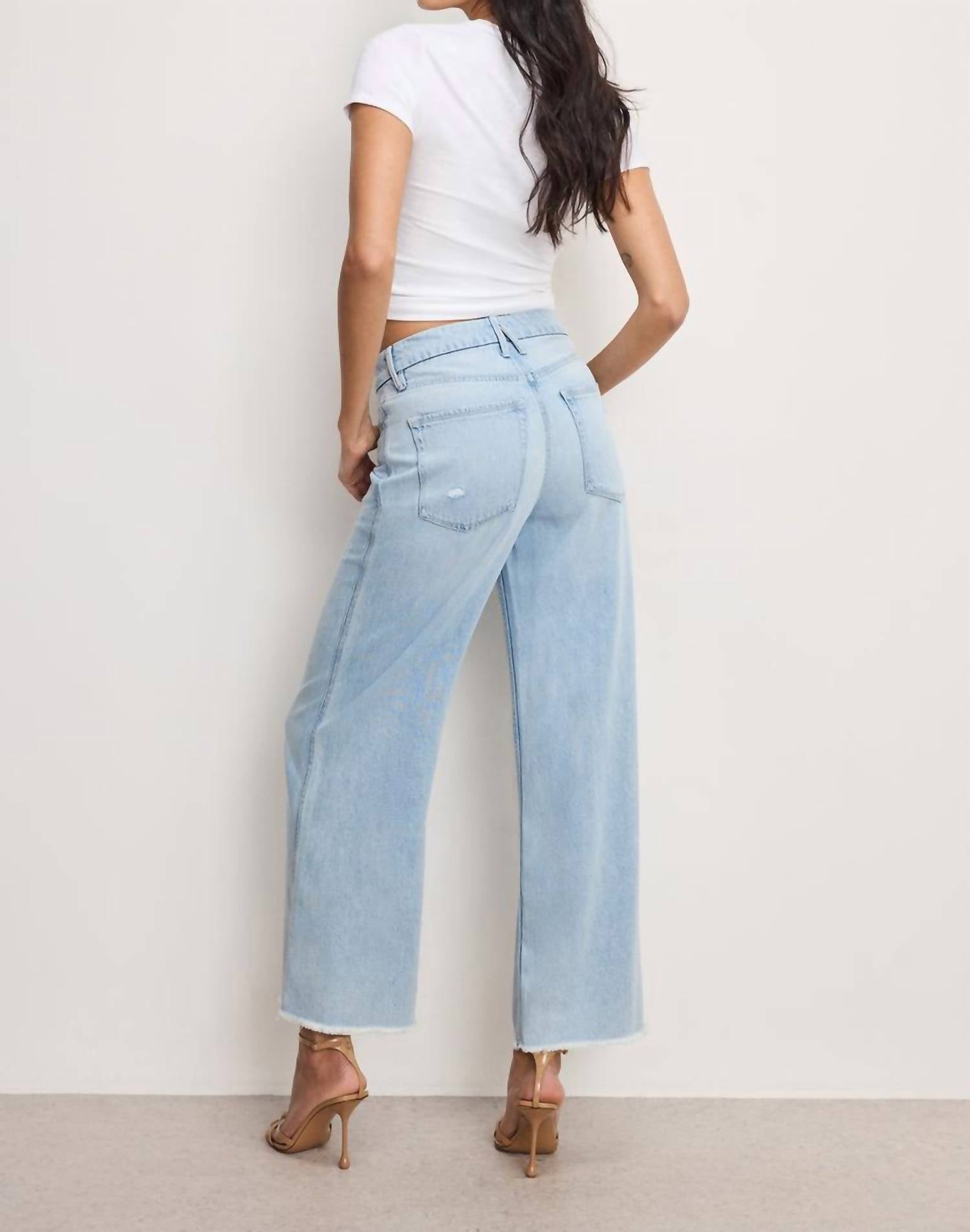 Good American - Weightless Good Skate Wide Cropped Jeans