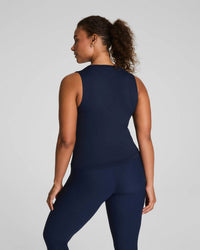 Spanx Barenaked Tank Top in navy - women's tank top - alternate view