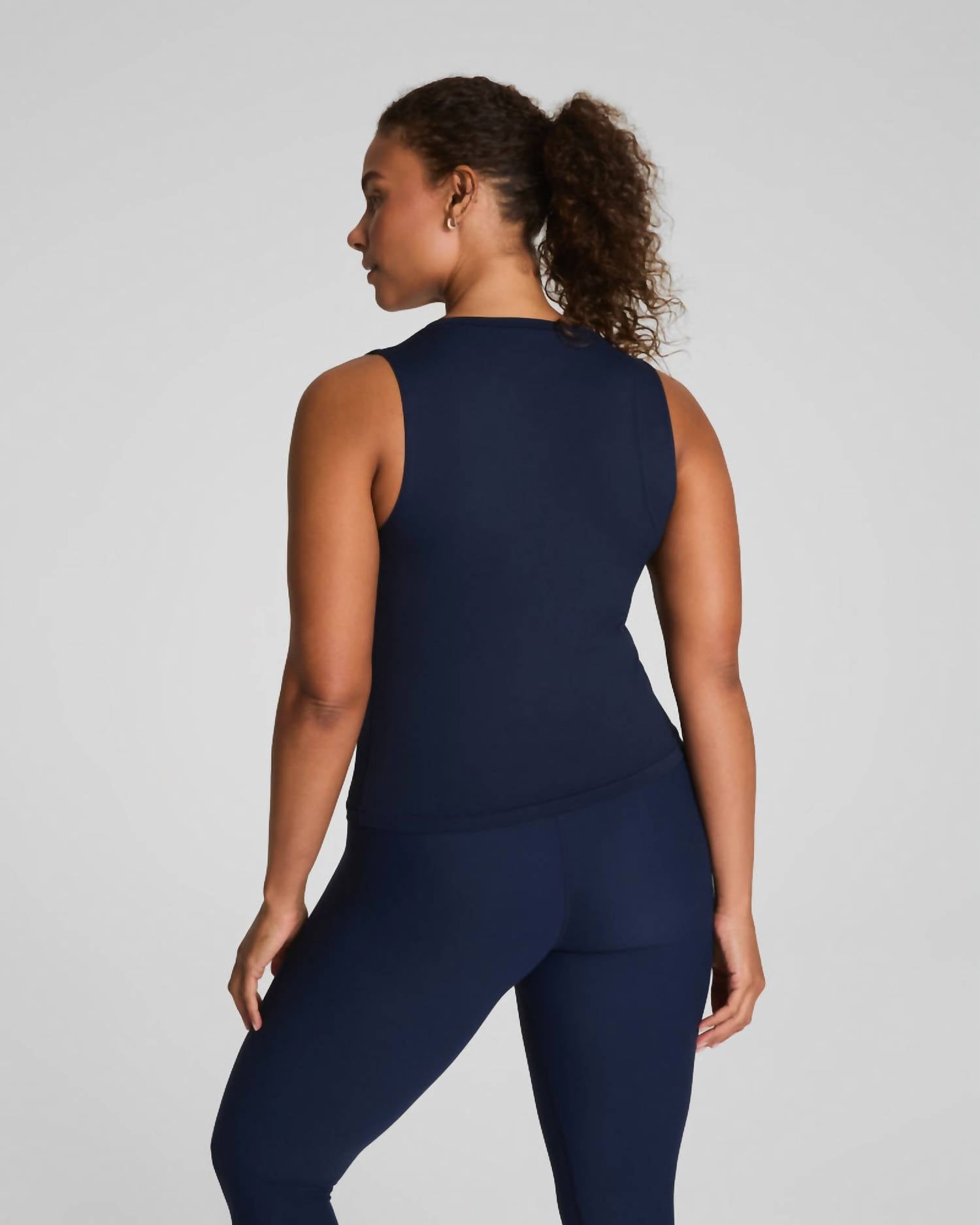 Spanx Barenaked Tank Top in navy - women's tank top - alternate view