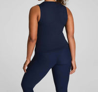Spanx Barenaked Tank Top in navy - women's tank top - detail view