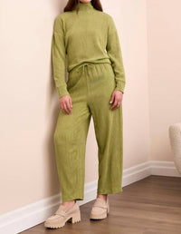 Tribal - Two-tone Crinkle Flowy Pants