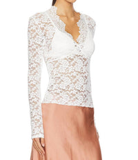 Free People - All Day Lace Long Sleeve Top