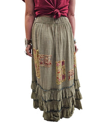 A Rare Bird - Soft Ruffle Patch Skirt