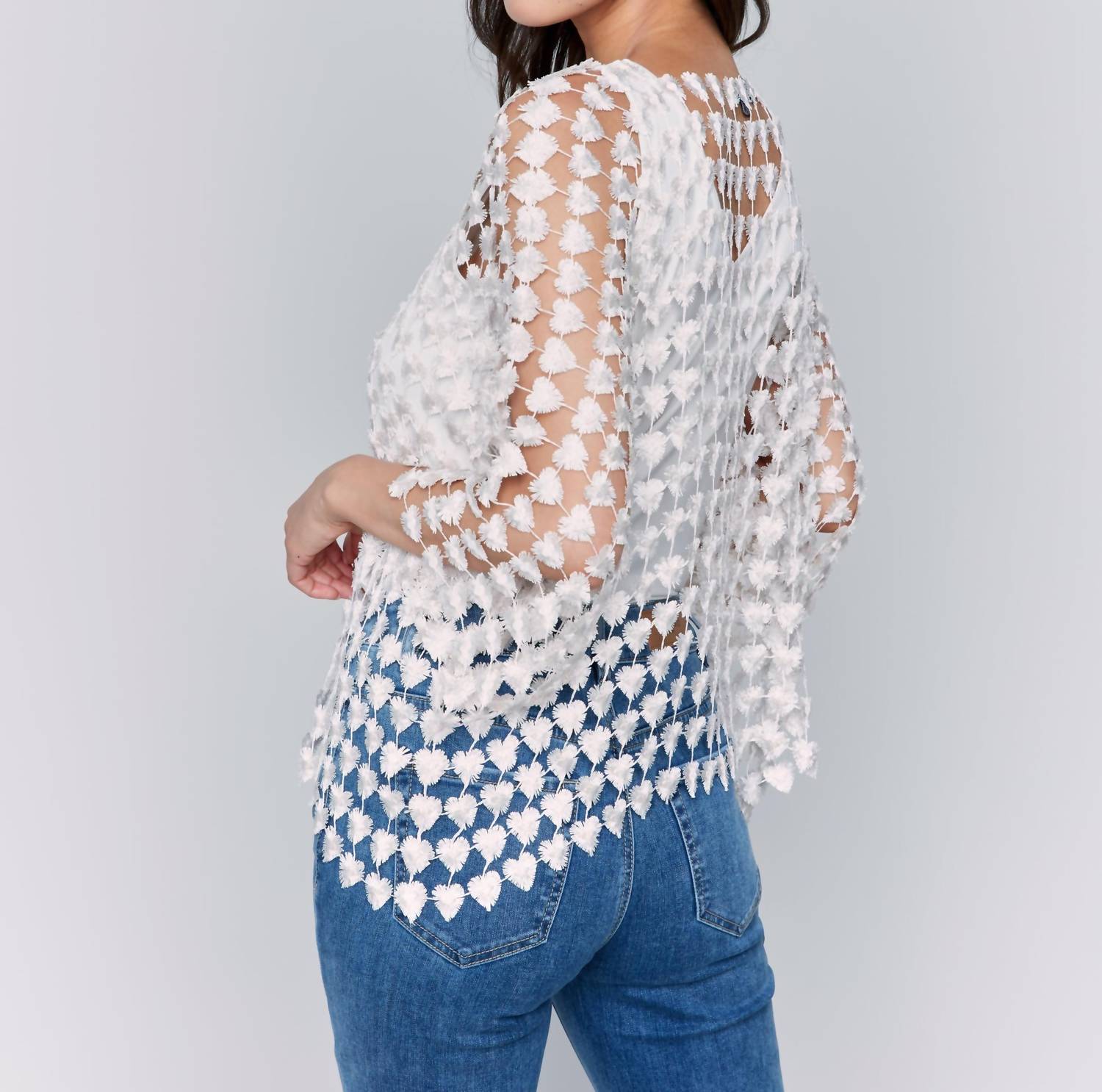 Charlie B - Textured Crochet Heart Top
